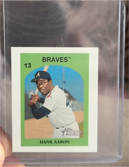 2021 Topps Heritage #13 Hank Aaron — front