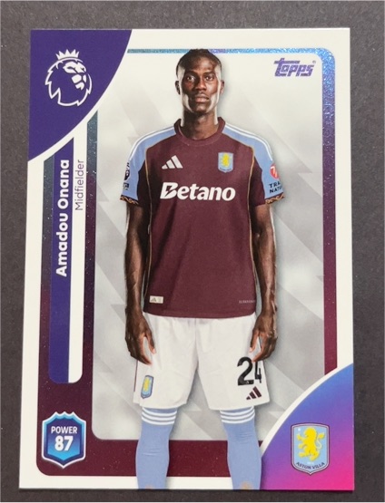 2025-26 Topps Premier League #26 Amadou Onana — front