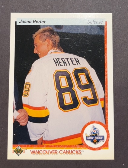 1990-91 Upper Deck #325 Jason Herter Vancouver Canucks Rookie — front