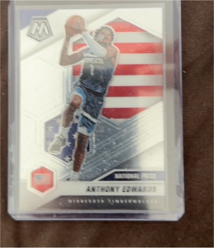 2020-21 Panini Mosaic #252 Anthony Edwards National Pride Rookie — front