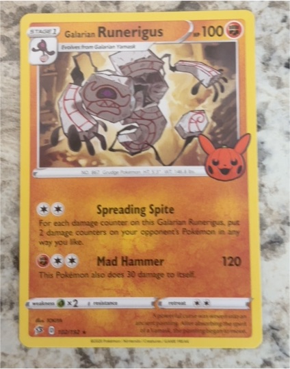 2023 Pokémon Trick or Trade #102 Galarian Runerigus — front