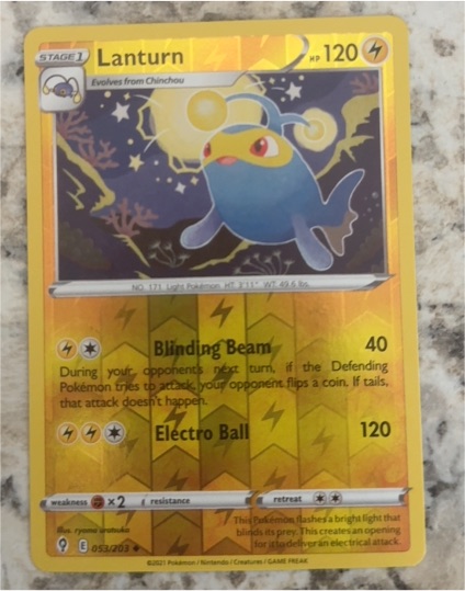 2021 Pokémon SWSH07: Evolving Skies #053 Lanturn — front