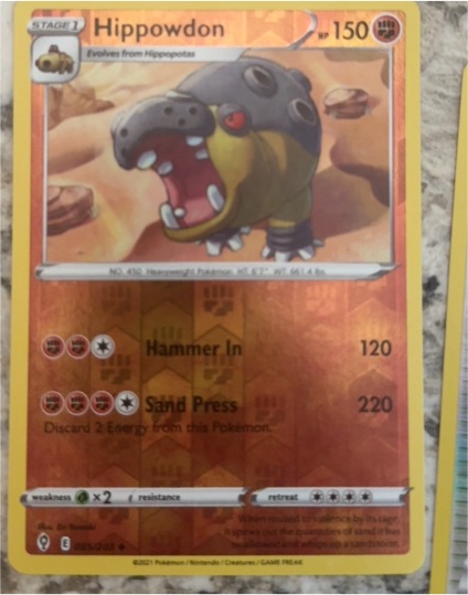 2021 Pokémon SWSH07: Evolving Skies #085 Hippowdon — front