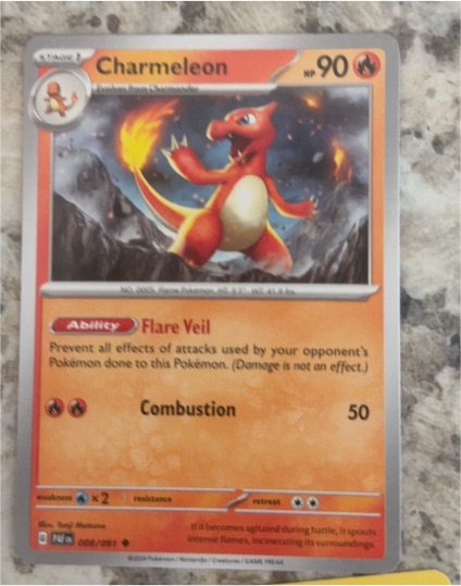 2024 Pokémon Scarlet & Violet Paldean Fates #008 Charmeleon — front