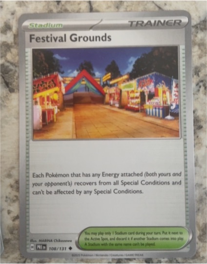 2023 Pokemon Prismatic Evolutions #108 Festival Grounds — front