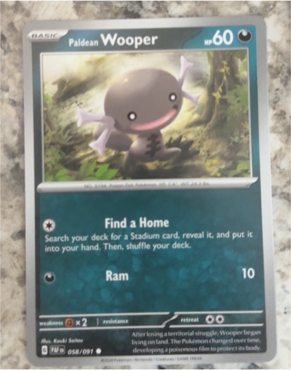 2024 Pokémon Paldean Fates #058 Paldean Wooper — front