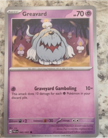 2024 Pokémon Scarlet & Violet Paldean Fates #42 Greavard — front