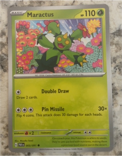 2024 Pokémon TCG Paldean Fates #003 Maractus — front