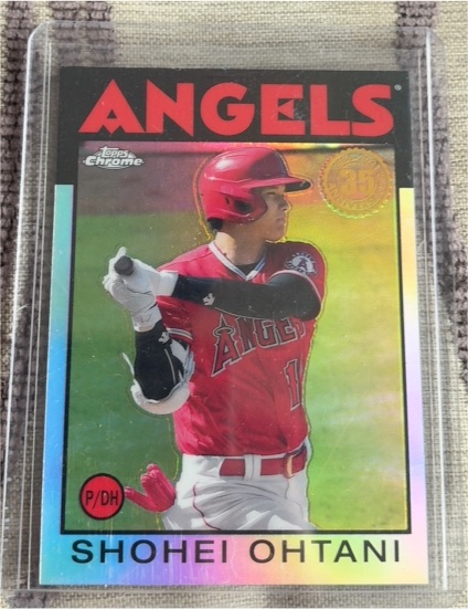 2021 Topps Chrome #86BC-9 Shohei Ohtani 1986 Topps Baseball 35th Anniversary — front