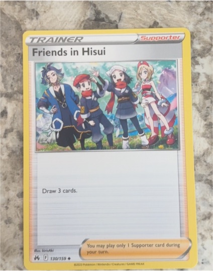 2023 Pokémon Crown Zenith #130 Friends in Hisui — front