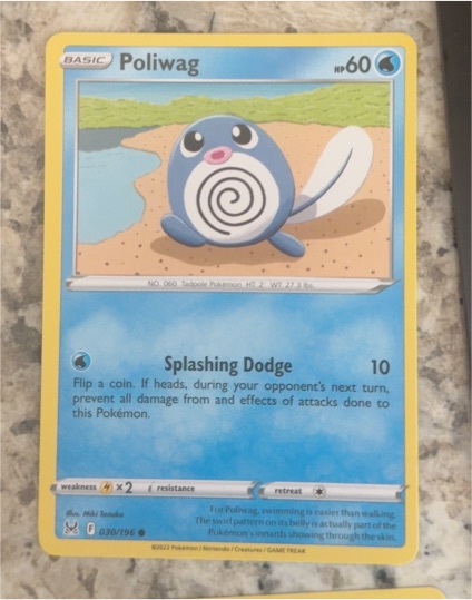 2022 Pokémon Sword & Shield Lost Origin #030 Poliwag — front
