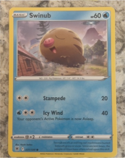 2022 Pokémon Astral Radiance #031 Swinub — front