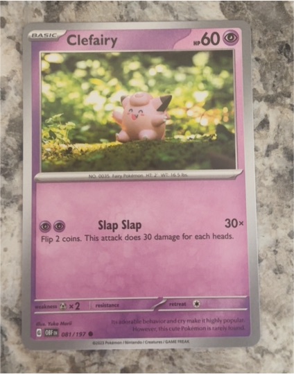 2023 Pokémon SV03: Obsidian Flames #081 Clefairy — front