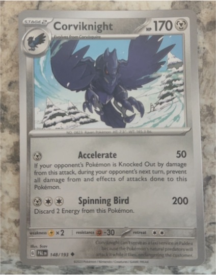 2023 Pokémon Paldea Evolved #148 Corviknight — front