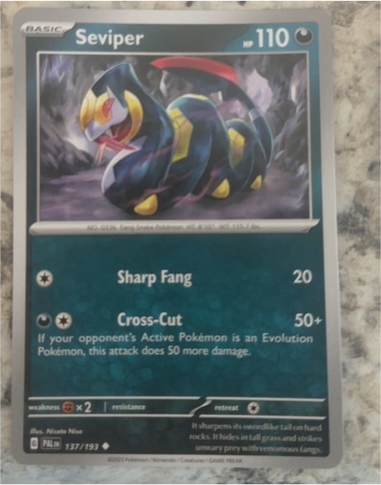 2023 Pokémon TCG Paldea Evolved #137 Seviper — front