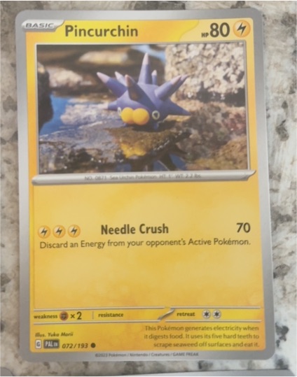 2023 Pokémon Scarlet & Violet Paldea Evolved #072 Pincurchin — front