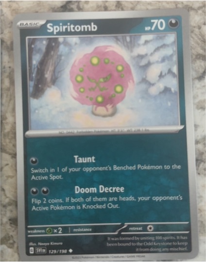 2023 Pokemon Scarlet & Violet Base Set #129 Spiritomb — front