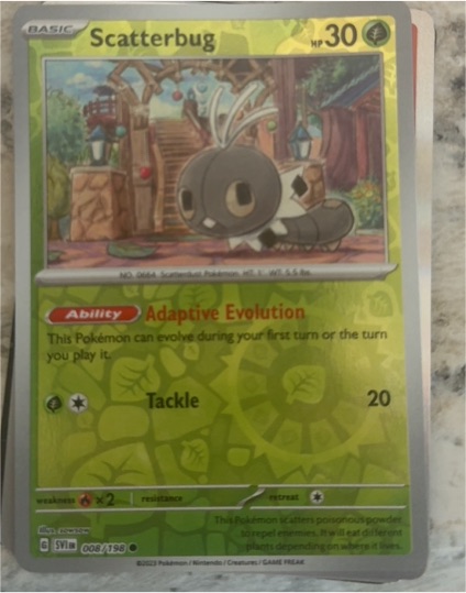 2023 Pokemon Scarlet & Violet #008 Scatterbug — front