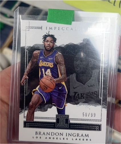 2017-18 Panini Impeccable #10 Brandon Ingram — front