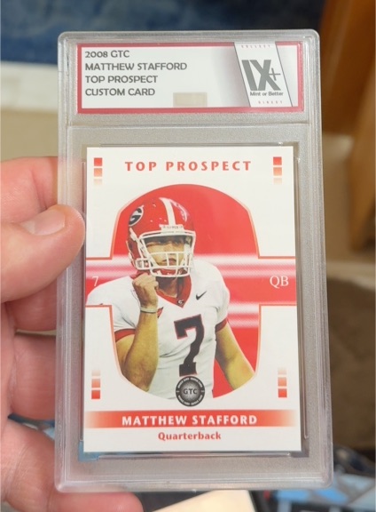 2008 GTC Matthew Stafford Top Prospect Custom Card — front