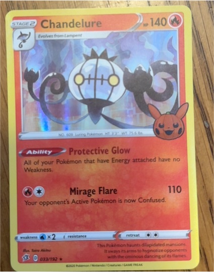 2020 Pokémon Trick or Trade #033 Chandelure — front