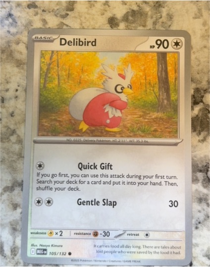 2015 Pokemon Mega Evolutions #105 Delibird — front