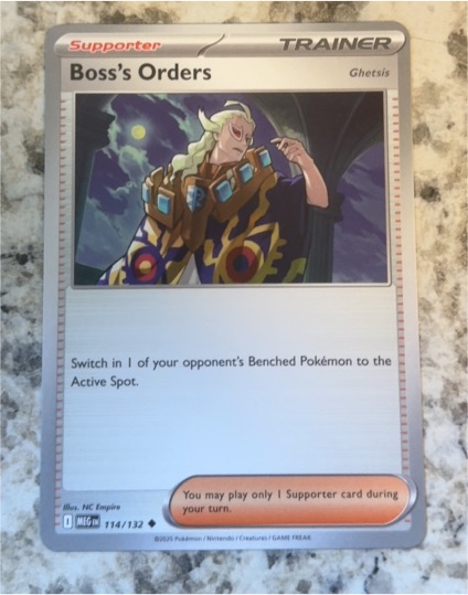 2023 Pokémon ME01: Mega Evolution #114 Boss's Orders Ghetsis — front