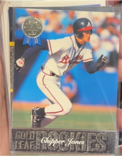 1993 Leaf Gold Leaf Rookies #19 Chipper Jones — front