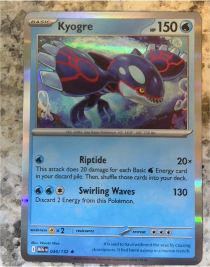 2025 Pokémon ME01: Mega Evolution #034 Kyogre — front