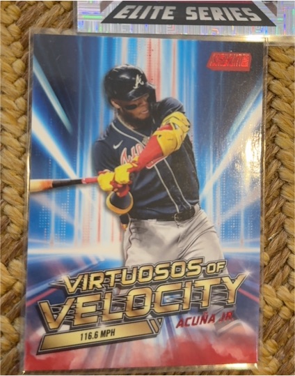 2023 Topps Stadium Club #VV-7 Ronald Acuna Jr. Virtuosos of Velocity — front