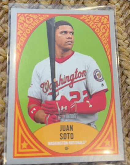 2019 Topps Heritage #NAP-15 Juan Soto New Age Performers — front