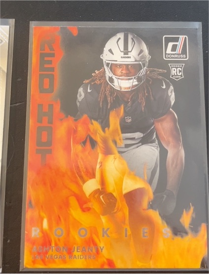 2025 Panini Donruss #RHR-ASJ Ashton Jeanty Red Hot Rookies — front