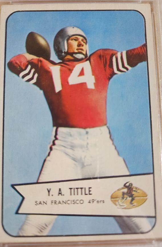1954 Bowman Football #42 Y.A. Tittle — front