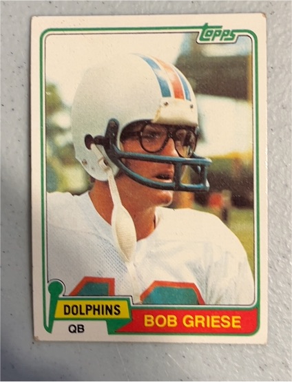 1981 Topps #482 Bob Griese — front