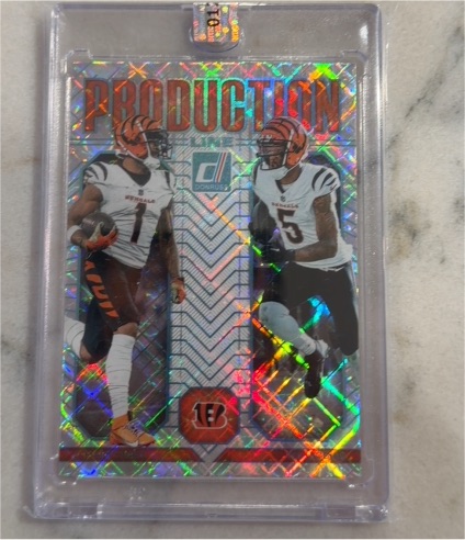 2025 Donruss Production Line #10 Ja'Marr Chase / Tee Higgins — front
