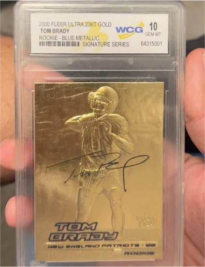 2000 Fleer Ultra 23KT Gold #Tom Brady — front