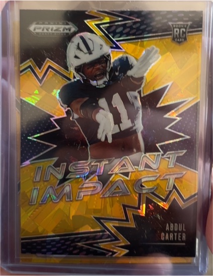 2025 Panini Prizm Draft Picks #II-ACR Abdul Carter Instant Impact Gold Ice — front