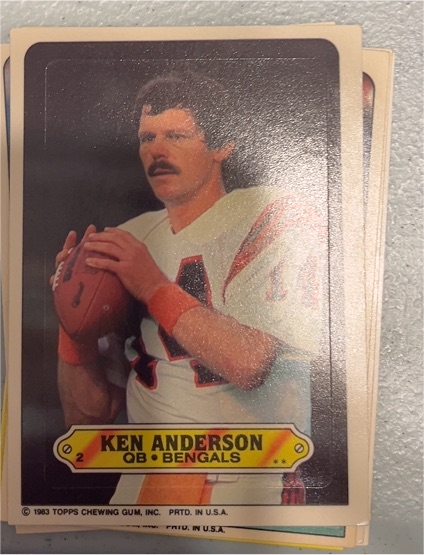 1983 Topps #2 Ken Anderson — front