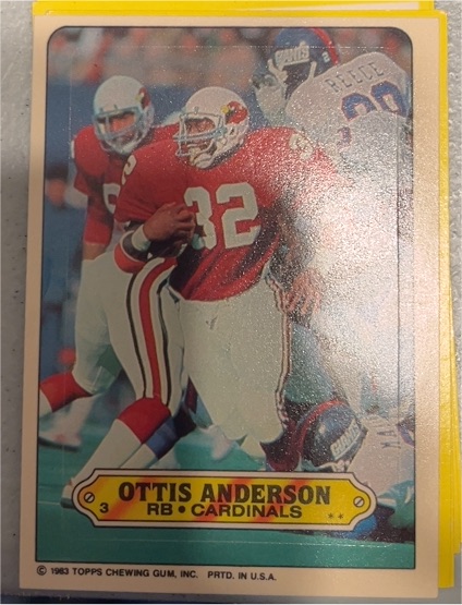 1983 Topps #3 Ottis Anderson — front
