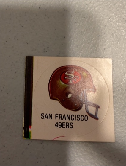 1978 Kellogg's Pop-Tarts #25 San Francisco 49ers Helmet — front