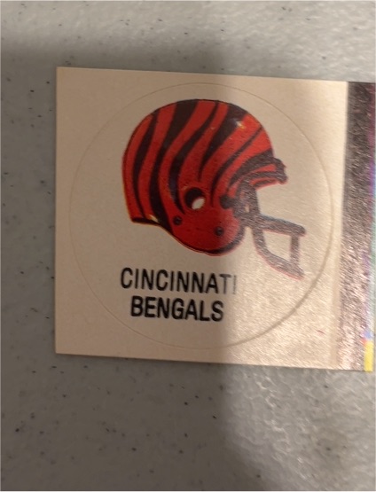 1980 Cincinnati Bengals Helmet Sticker — front