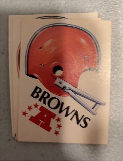 1983 Kellogg's Cleveland Browns NFL Helmet Sticker — front