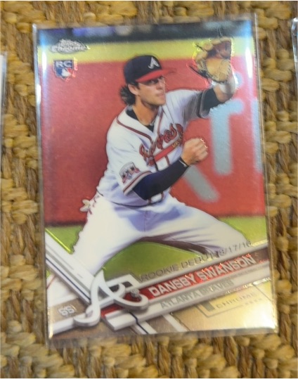 2017 Topps Chrome Update #US247 Dansby Swanson Rookie Debut — front