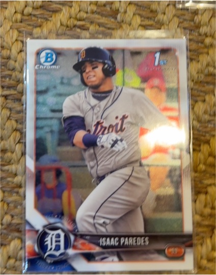 2018 Bowman Chrome #BCP76 Isaac Paredes — front