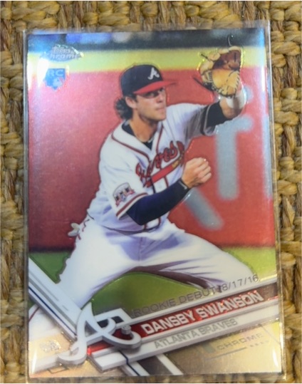 2017 Topps Chrome Update #HMT75 Dansby Swanson Rookie Debut — front