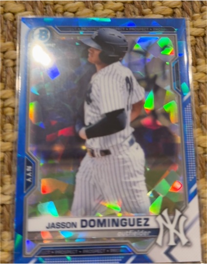 2021 Bowman Chrome Sapphire #BCP-13 Jasson Dominguez — front
