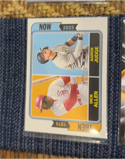2023 Topps Heritage Then and Now #TAN-11 Aaron Judge / Dick Allen — front