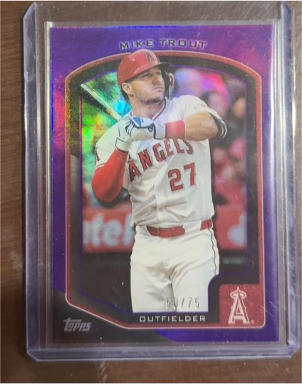 2025 Topps Flagship Collection Purple #27 Mike Trout — front