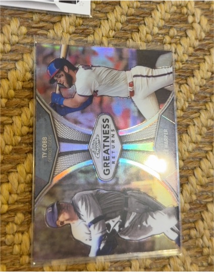 2019 Topps Chrome #GRE-7 Ty Cobb / Bryce Harper Greatness Returns — front