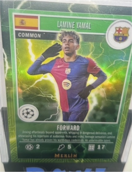 2024 Topps Merlin UEFA Club Competitions Merlin's Gamers #MG-16 Lamine Yamal — front